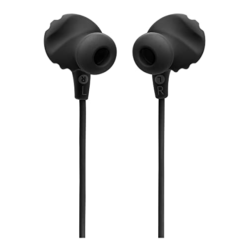 JBL Endurance Run 2 Wired - Waterproof Wired Sports in-Ear Headphones, JBL Pure Bass Sound, Hands-Free Calls, Never Hurt. Never Fall Out. (Black)