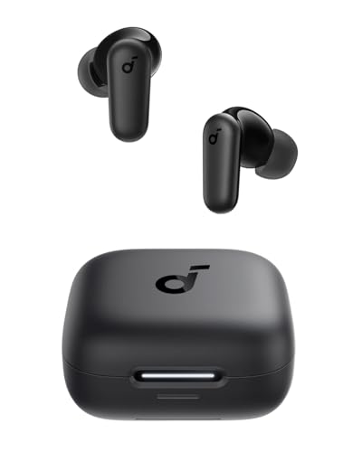 Soundcore P30i by Anker Noise Cancelling Earbuds, Strong and Smart Noise Cancelling, Powerful Bass, 45H Playtime, 2-in-1 Case and Phone Stand, IP54, Wireless Earbuds, Bluetooth 5.4 (Black)