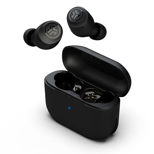 JLab Go Air Pop+ True Wireless Earbuds, in Ear Headphones, Bluetooth Earphones, 35H Playtime Ear Buds, Bluetooth Earbuds with Microphone, USB-C Charging Case, Dual Connect, EQ3 Sound, Black
