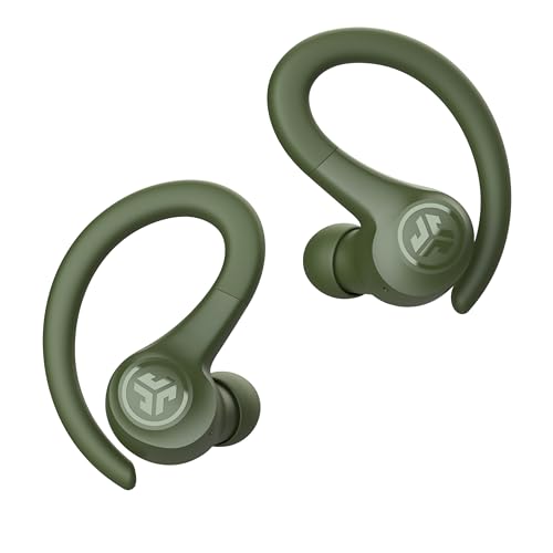JLab Go Sport+ Wireless Workout Earbuds Featuring C3 Clear Calling, Secure Earhook Sport Design, 35+ Hour Bluetooth Playtime, 3 EQ Sound Settings, and IP55 Sweat Resistance (Green)