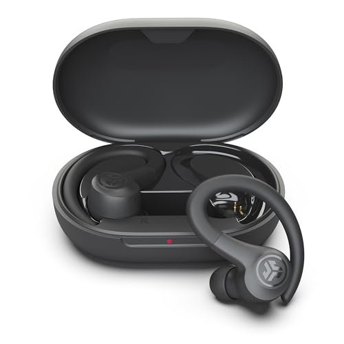 JLab Go Sport+ Wireless Workout Earbuds Featuring C3 Clear Calling, Secure Earhook Sport Design, 35+ Hour Bluetooth Playtime, and 3 EQ Sound Settings (Graphite)