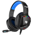 Gaming Headset with Microphone for Pc, Xbox One Series X/s, Ps4, Ps5, Switch, Stereo Wired Noise Cancelling Over-Ear Headphones with Mic, RGB, for Computer, Laptop, Mac, Nintendo (Blue)