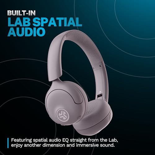 JLab Go Lux ANC Wireless Headphones, Mauve, Hybrid Active Noise Cancelling, Premium On-Ear Bluetooth Headset, Customizable Sound, Be Aware Mode, Cloud Foam Comfort, Multipoint Connection