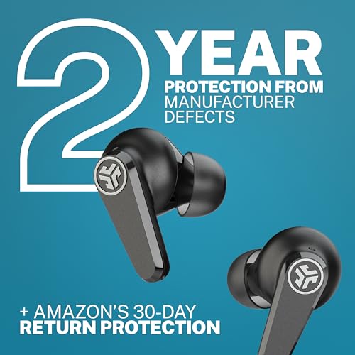 JLab Go Pods ANC True Wireless Bluetooth Earbuds & Charging Case, Hybrid Active Noise canceling + Be Aware for Safe Listening, 26+ Hours Total Playtime, Clear Calls, Custom Sound via App, Black