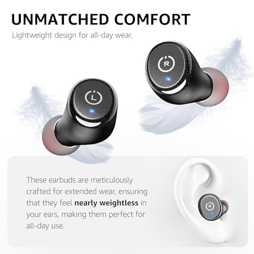 TOZO T10 Wireless Earbuds Bluetooth 5.3 Headphones, App Customize EQ, Ergonomic Design, 55H Playtime, Wireless Charging Case, IPX8 Waterproof Sound in-Ear Headset, New Version
