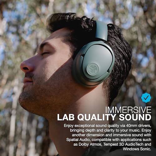 JLab JBuds Lux ANC Wireless Bluetooth Headphones & Audio Bundles, Hybrid Active Noise Cancelling, Premium Over-Ear Headset with Optional True Wireless Earbuds