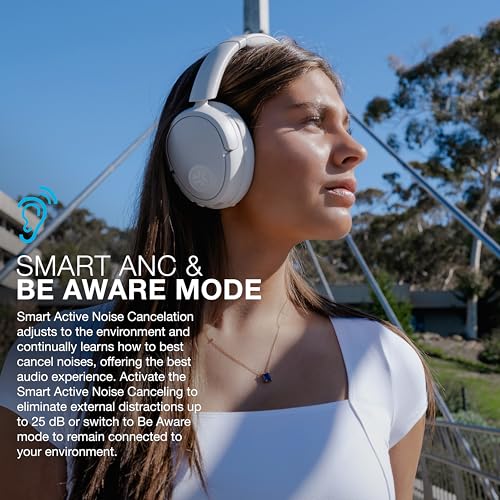 JLab JBuds Lux ANC Wireless Bluetooth Headphones & Audio Bundles, Hybrid Active Noise Cancelling, Premium Over-Ear Headset with Optional True Wireless Earbuds