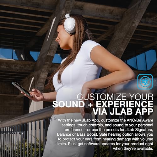 JLab JBuds Lux ANC Wireless Bluetooth Headphones & Audio Bundles, Hybrid Active Noise Cancelling, Premium Over-Ear Headset with Optional True Wireless Earbuds