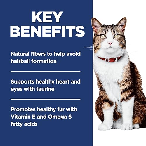 Hill's Science Diet Adult 1-6 Hairball Control Dry Cat Food, Chicken, 7 lb. Bag