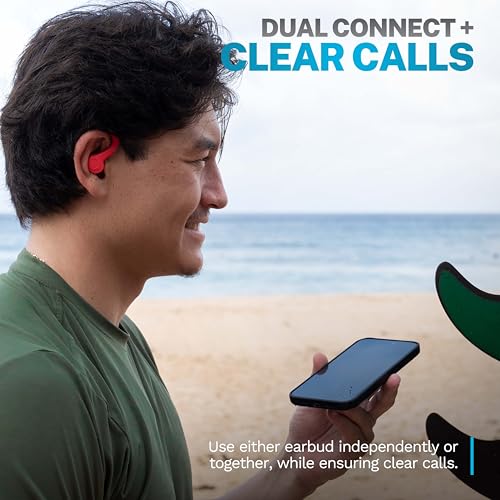 JLab Go Sport+ Wireless Workout Earbuds Featuring C3 Clear Calling, Secure Earhook Sport Design, 35+ Hour Bluetooth Playtime, 3 EQ Sound Settings, and IP55 Sweat Resistance (Coral)