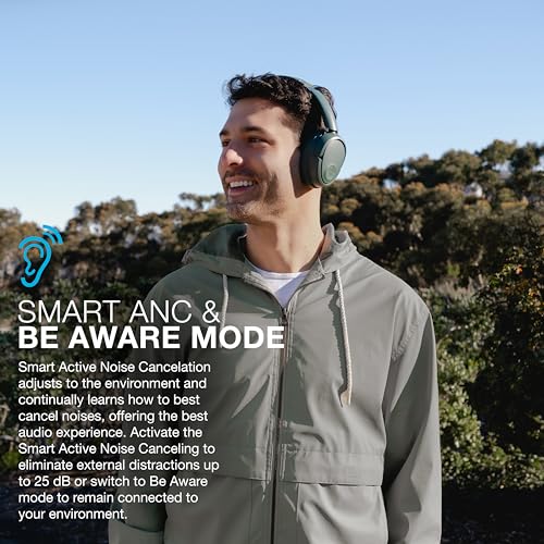 JLab JBuds Lux ANC Wireless Bluetooth Headphones & Audio Bundles, Hybrid Active Noise Cancelling, Premium Over-Ear Headset with Optional True Wireless Earbuds