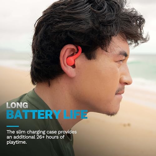 JLab Go Sport+ Wireless Workout Earbuds Featuring C3 Clear Calling, Secure Earhook Sport Design, 35+ Hour Bluetooth Playtime, 3 EQ Sound Settings, and IP55 Sweat Resistance (Coral)