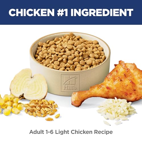 Hill's Science Diet Light, Adult 1-6, Weight Management Support, Dry Cat Food, Chicken Recipe, 7 lb Bag
