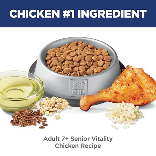 Hill's Science Diet Adult 7+ Senior Vitality Dry Cat Food, Chicken & Rice, 6 lb. Bag