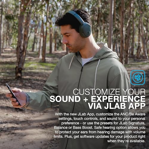 JLab JBuds Lux ANC Wireless Bluetooth Headphones & Audio Bundles, Hybrid Active Noise Cancelling, Premium Over-Ear Headset with Optional True Wireless Earbuds