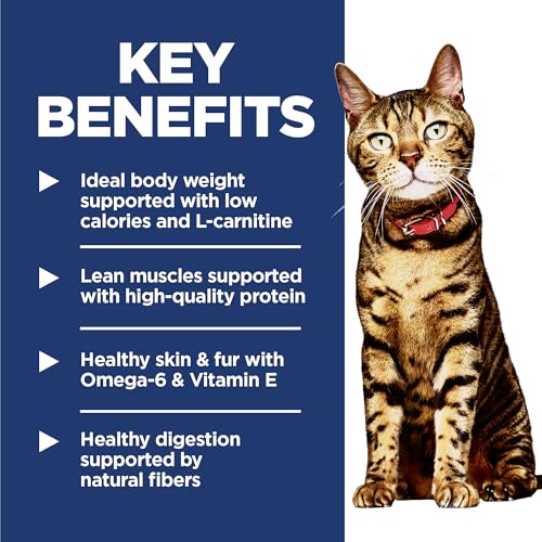 Hill's Science Diet Light, Adult 1-6, Weight Management Support, Dry Cat Food, Chicken Recipe, 7 lb Bag