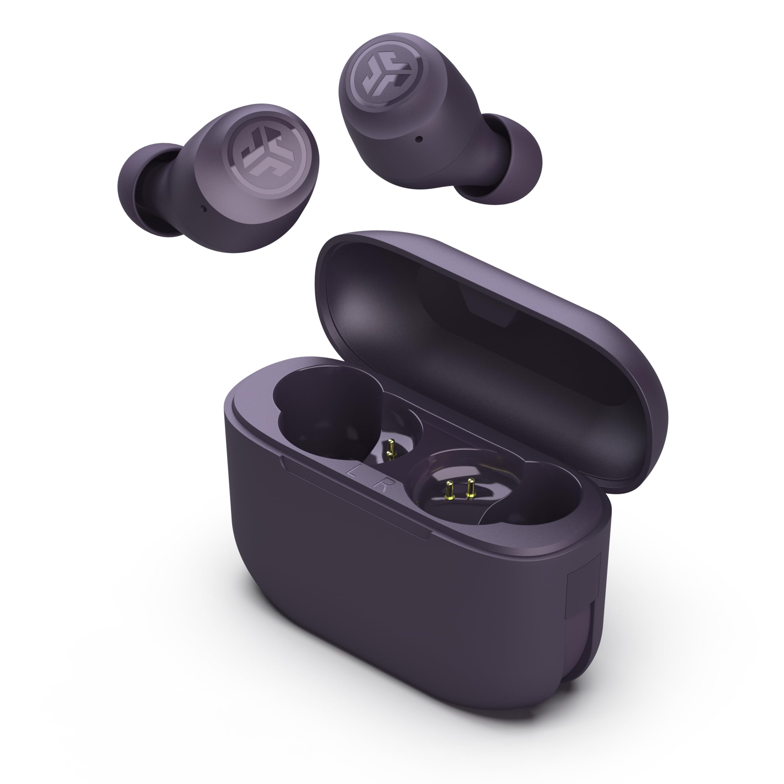 JLab Go Air Pop+ True Wireless Earbuds, in Ear Headphones, Bluetooth Earphones, 35H Playtime Ear Buds, Bluetooth Earbuds with Microphone, USB-C Charging Case, Dual Connect, EQ3 Sound, Violet