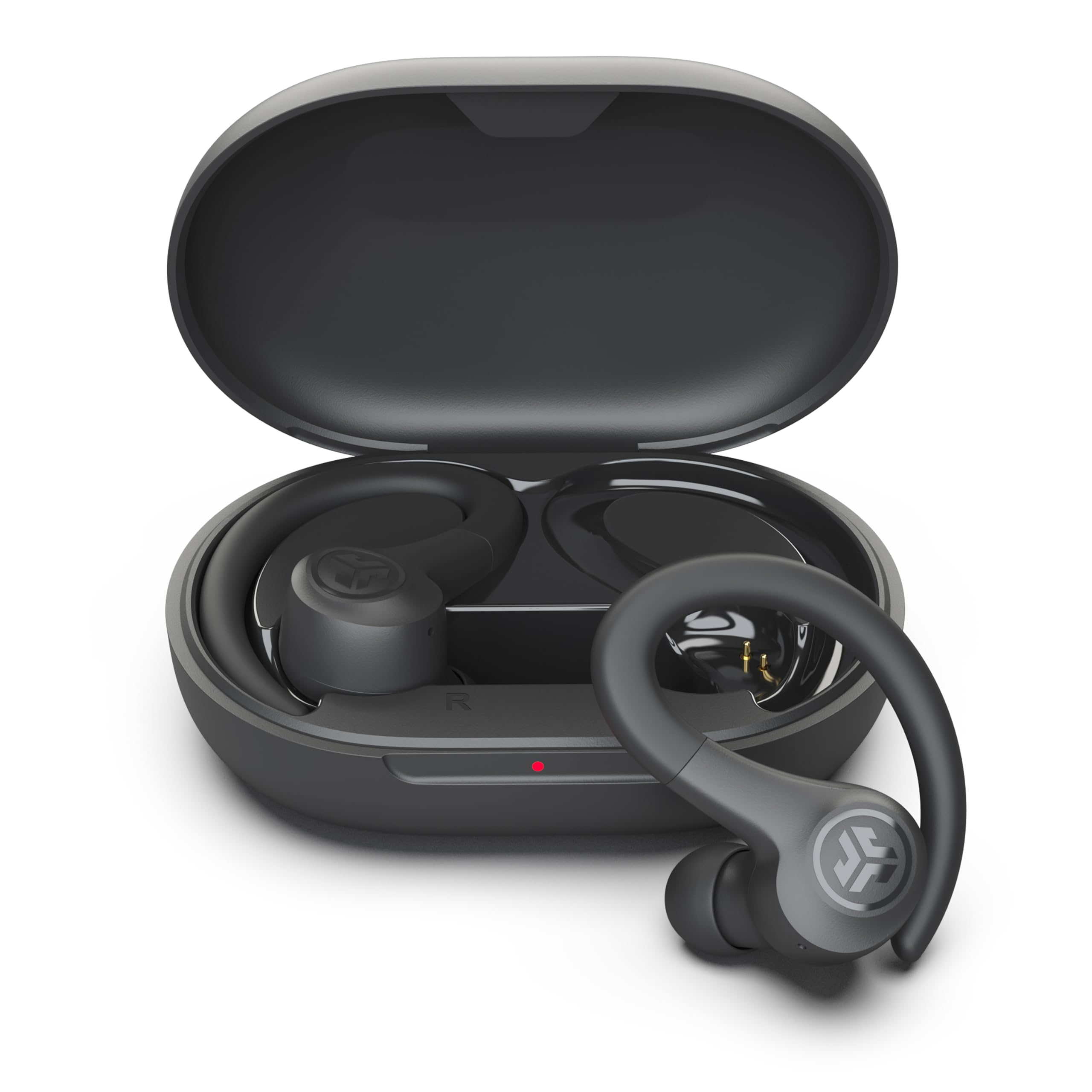 JLab Go Sport+ Wireless Workout Earbuds Featuring C3 Clear Calling, Secure Earhook Sport Design, 35+ Hour Bluetooth Playtime, and 3 EQ Sound Settings (Graphite)