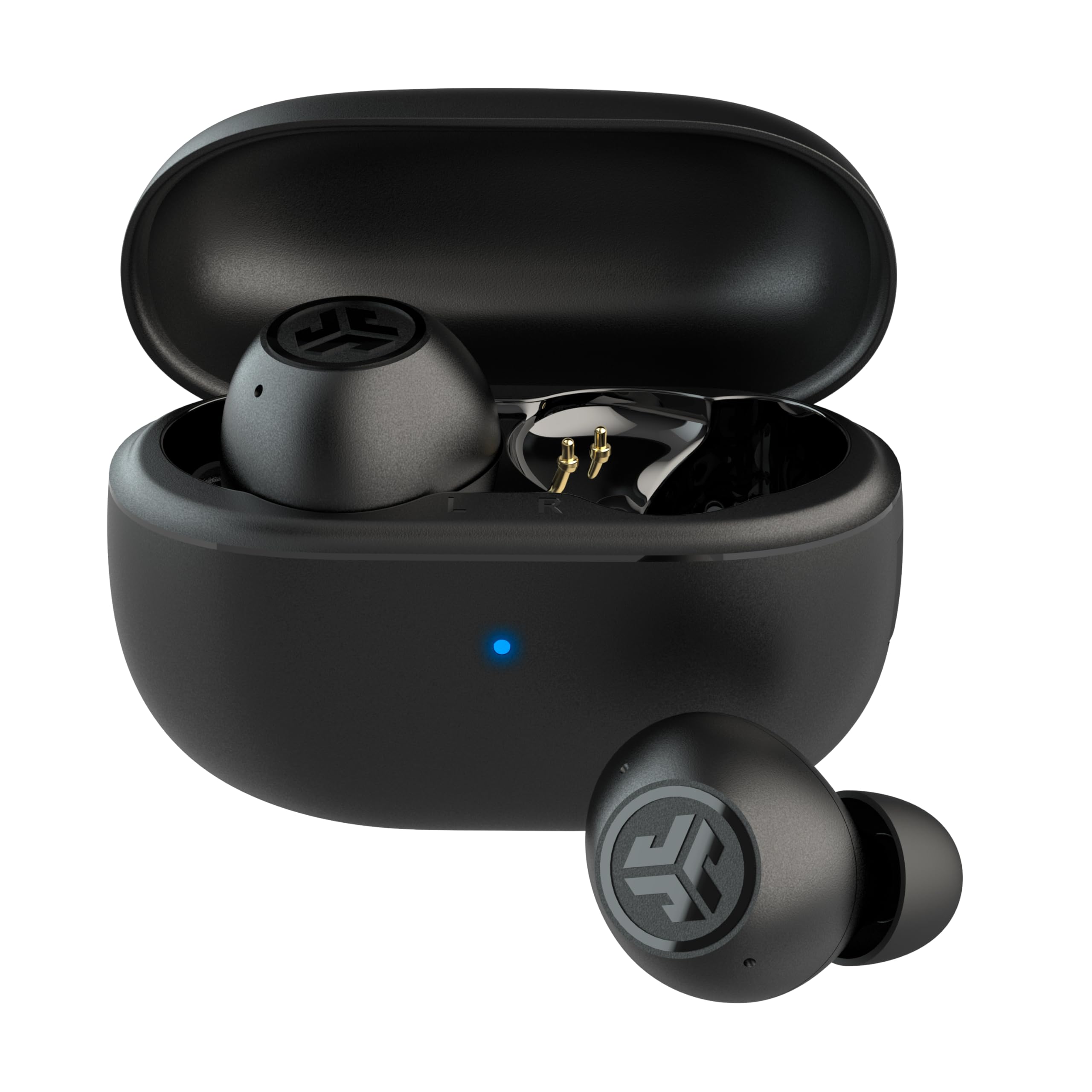 JLab Go Pop ANC True Wireless Earbuds & Charging Case, Black, Active Noise Cancelling, 10mm Drivers, Dual Connect, Customize Your Sound with App, Be Aware Mode, Compact Fit, MEMS Microphone
