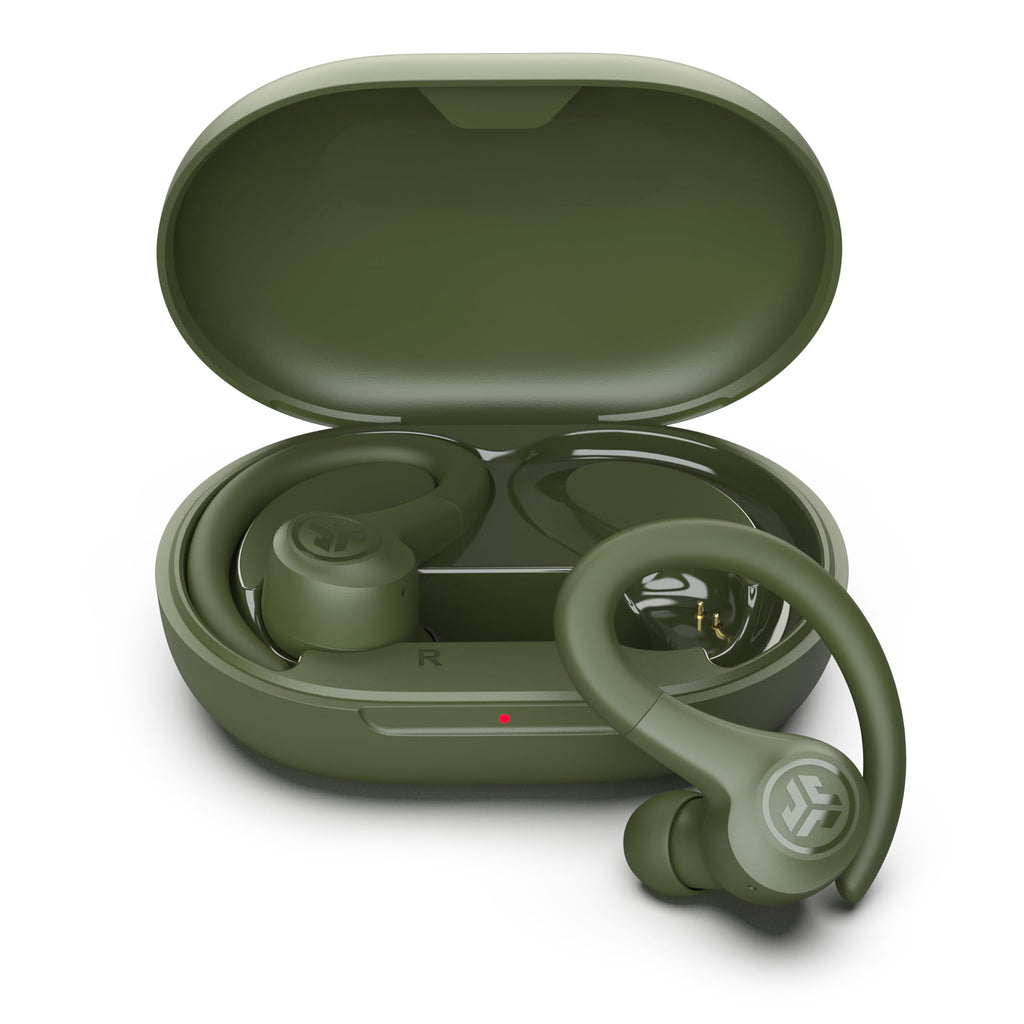 JLab Go Sport+ Wireless Workout Earbuds Featuring C3 Clear Calling, Secure Earhook Sport Design, 35+ Hour Bluetooth Playtime, 3 EQ Sound Settings, and IP55 Sweat Resistance (Green)